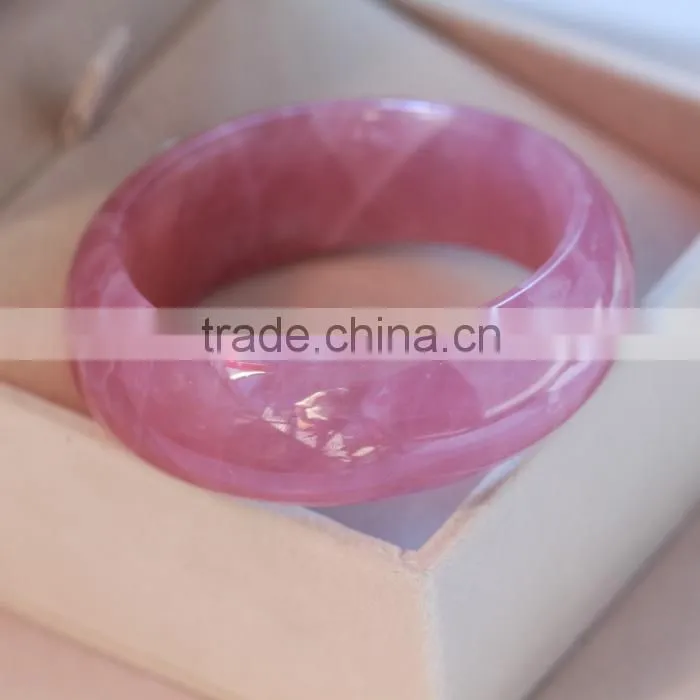 beautiful high quality rose quartz crystal bangles with promotional prices