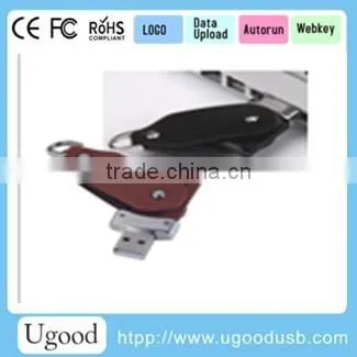Top quality Leather case 2.0 USB Flash Drive, PU Memory Stick with real capacity,USB Disk Drives support customized logo