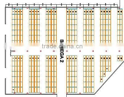 Steel box beam double deep pallet racking for warehouse