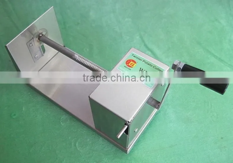 twist potato spiral cutter/spiral potato cutting machine/spiral potato slicer