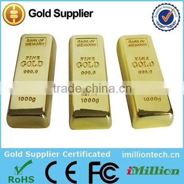 Promotional item usb gold bar shaped promotional usb stick wholesale cheap pen drive
