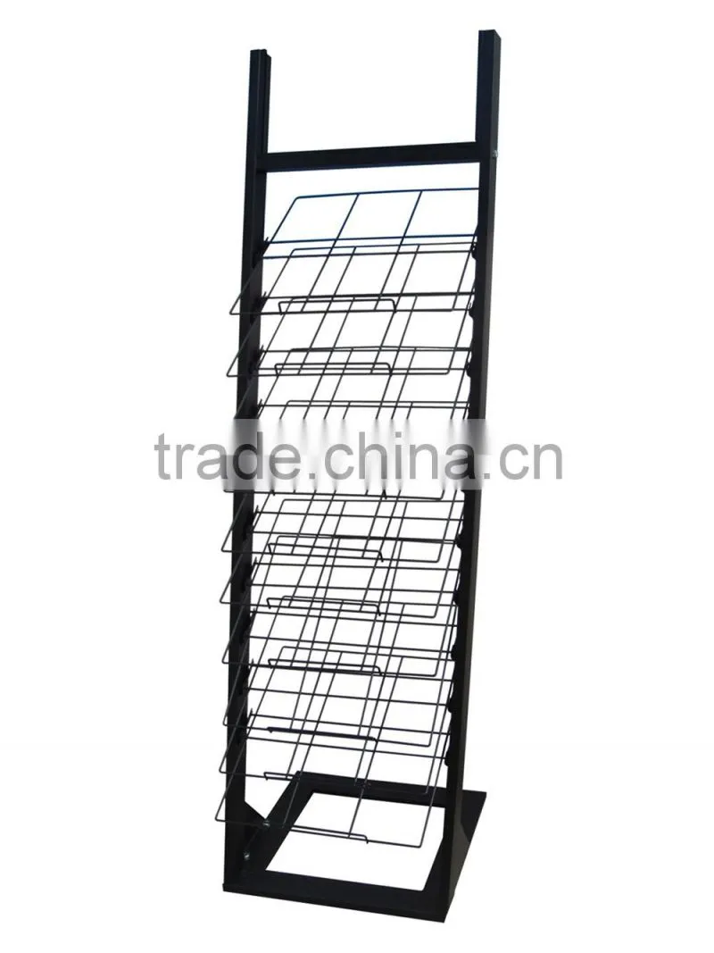 free standing metal wire carpet rug display rack HSX-353