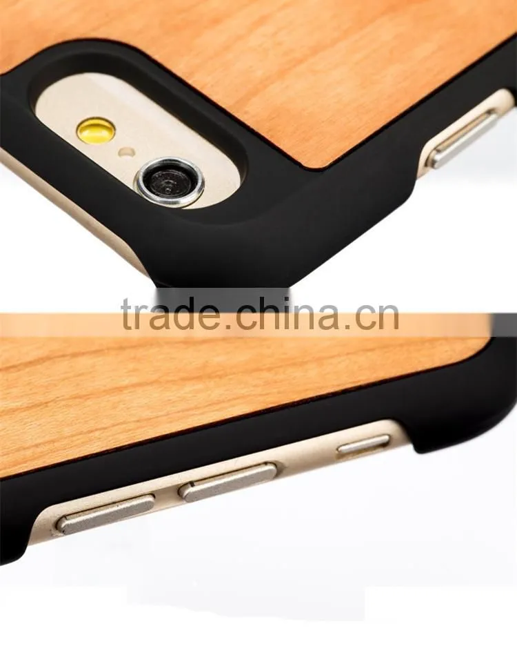 Wholesale Phone Case Made of Cherry wood and PC Cell Cover for IPhone 6s