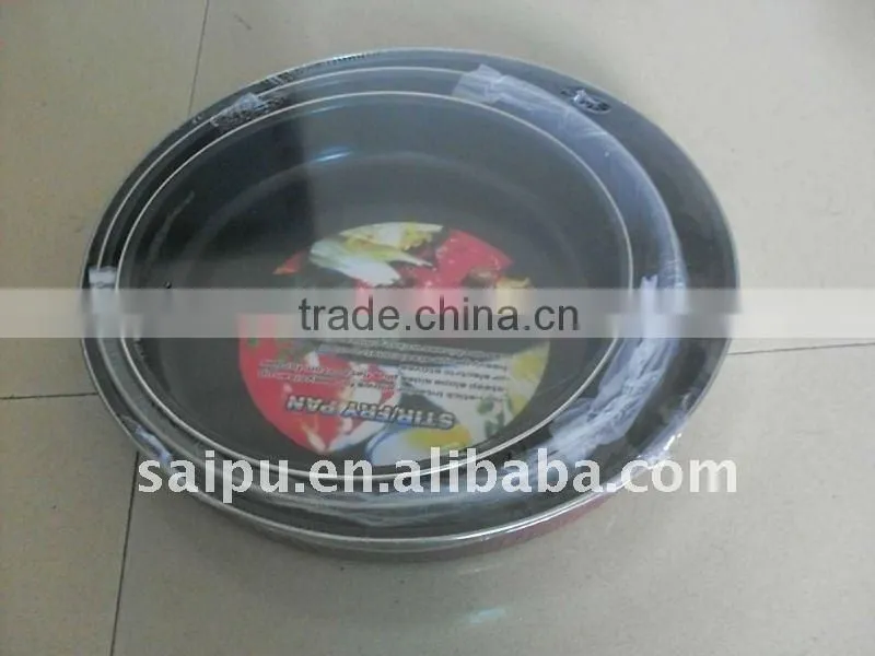 carbon steel 3pcs pizza pan