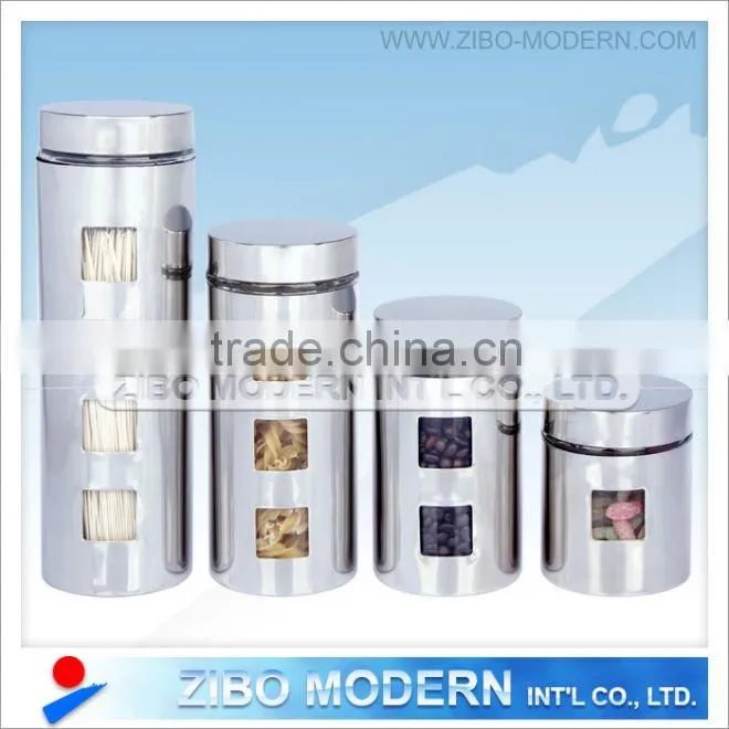 Round lid Glass bottle for food