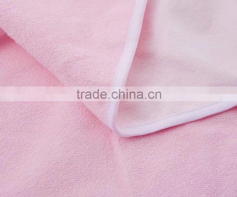 Rose Red or Pink Cotton Terry Coated with PU Knitted Rolled Pakistan Designed Bed Sheets