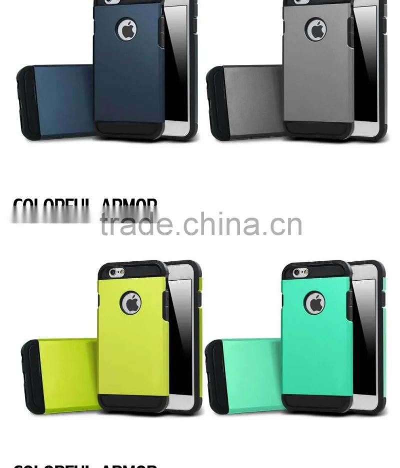 2015 New arrival Slim Colorful Armor phone case for iphone 6,back cover for iphone case,for iphone 6 case
