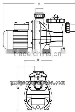 SS series non-corrosive swim pool pump for cleaning