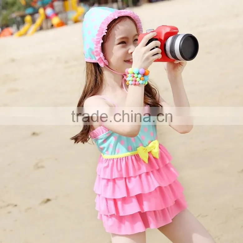 2016 lovely new stylish watermelon Polka Dot girls bathing suit ,girl bikini swimsuit Wear