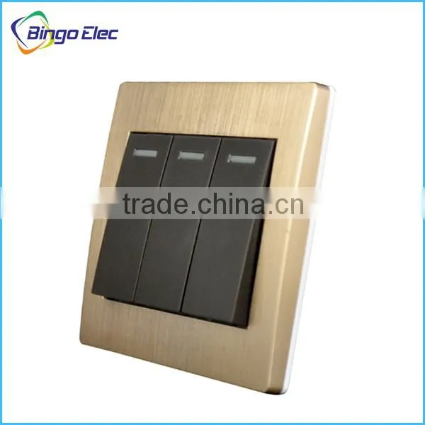new design brushed golden electrical main switch