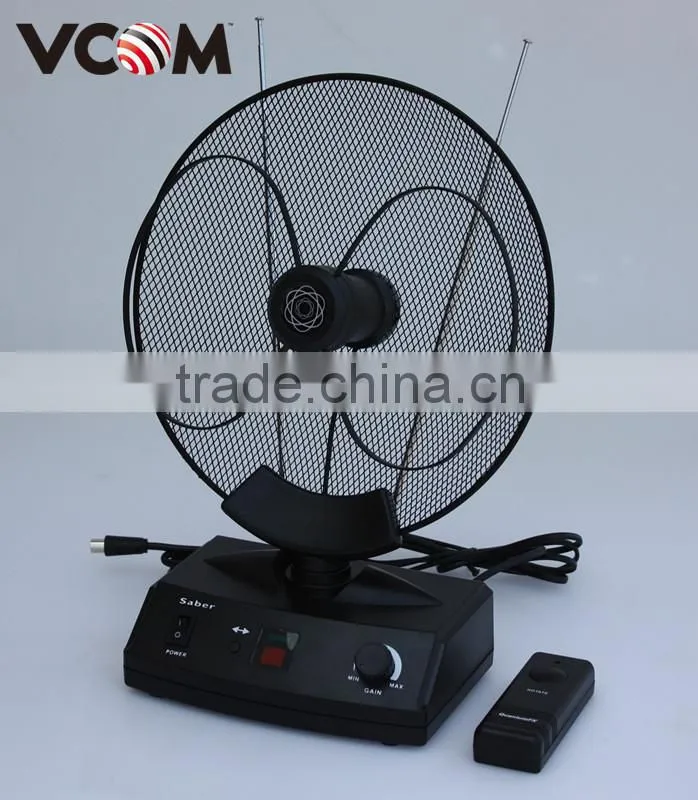 VCOM Hot Sale Remote-Controlled Rotating Indoor Antenna for TV