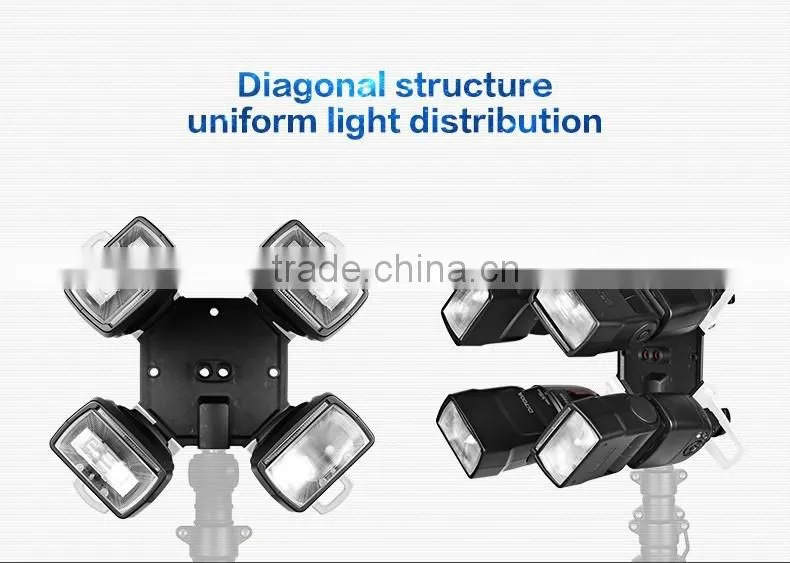 Factory supply 4 in 1 mount adapter speedlite flash umbrella holder light stand bracket