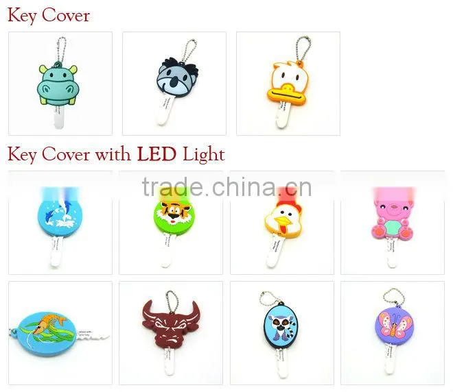 Promotional Soft PVC Led light Keychain