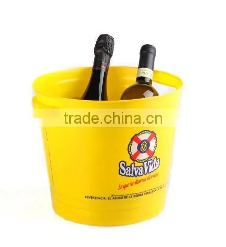Factory Cheap promotion beer ice bucket 6L plastic PP wine ice bucket