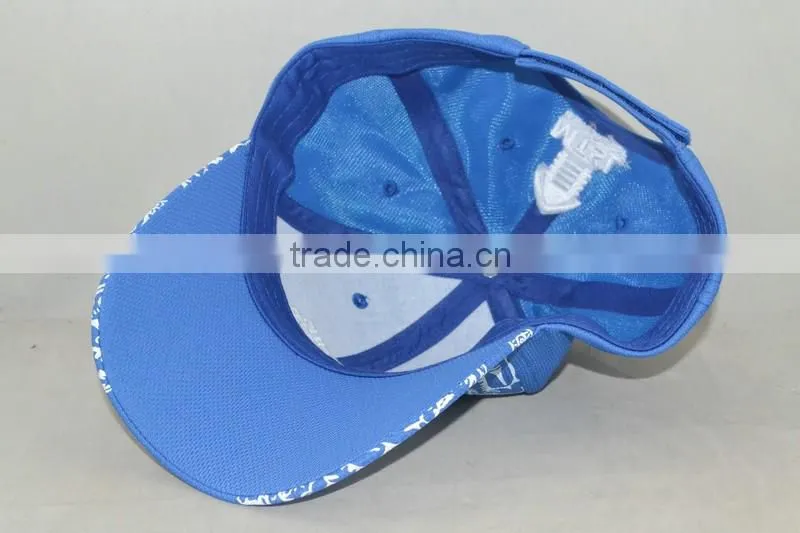Guangzhou hat factory professional custom 8 panel / 100% cotton/blue/embroidery logo/baseball cap