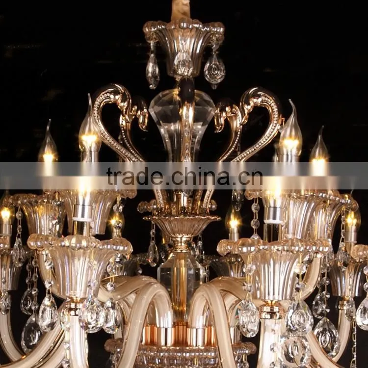 Lobby flame cheap crystal chandelier