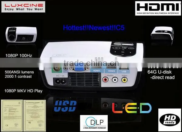 New Arrival 3D !!! C5D 1080p home theater 3D DLP function