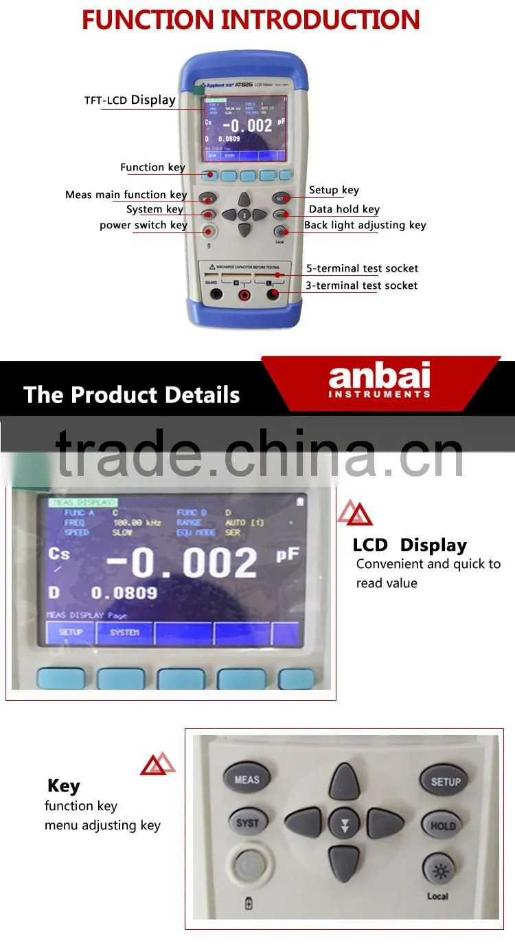 Manufacturer of AT824 Digital LCR Meter Portable LCR Meter