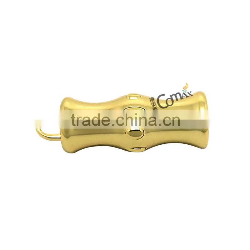 New gourd shape metal shiny gold zipper puller design