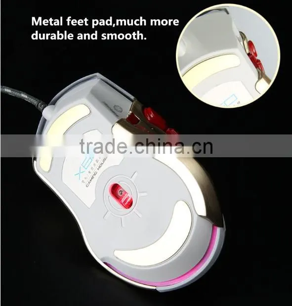 latest private model metal sides 8d funny computer glowing gaming mouse with driver