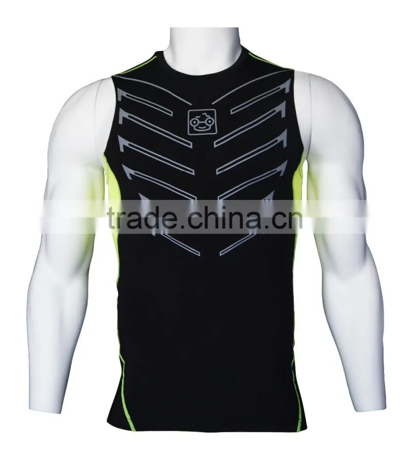 2016 New design fashion custom printed gym tank top for men