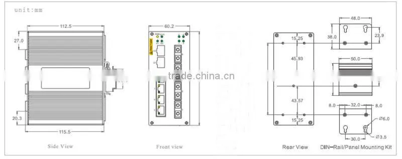 2G+4F+4T Full-Duplex & Half-Duplex Managed Industrial Ethernet Switch i610B