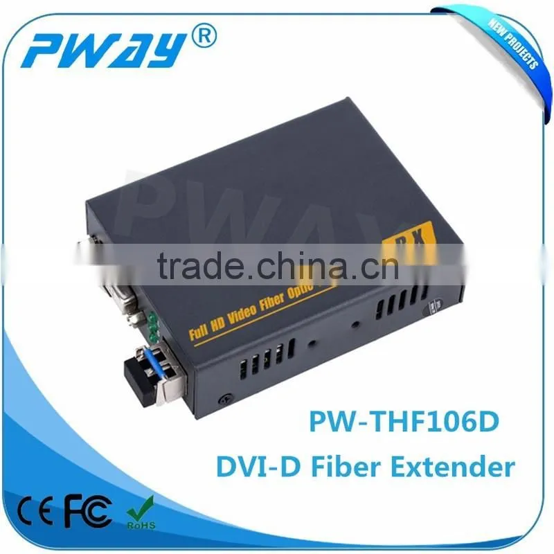 Pinwei PW-THF106D resolution upto 1920x1200 distance upto 10KM DVI fiber extender