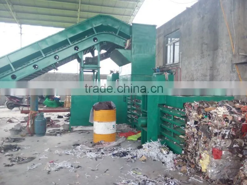 Waste paper baling machine/cardboard baler horizontal baler
