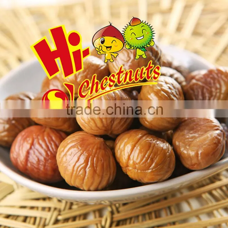Organic snack ready to eat chestnuts
