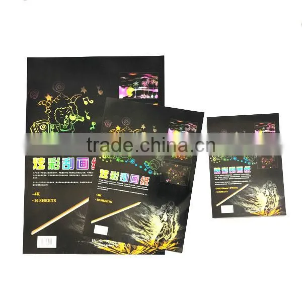 wholesale high quality scratch paper sheet /scratch book/paper factory