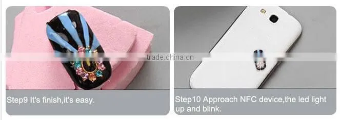Fashional Chip Automatic LED NFC Nail sticker