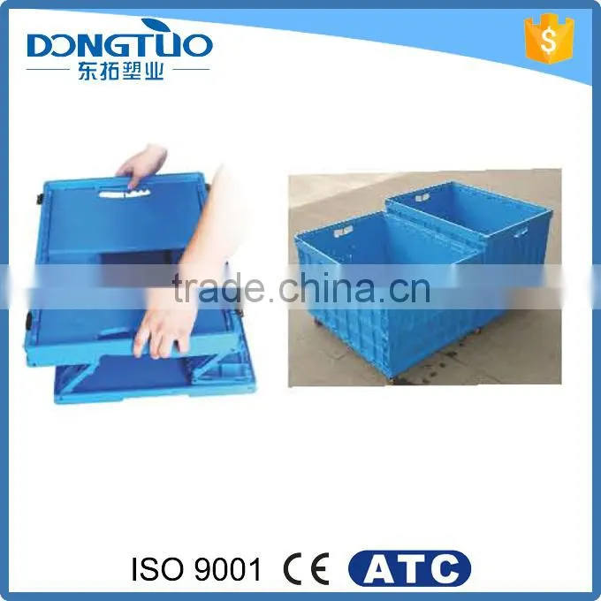 High quality folding plastic box pallet, collapsible plastic pallet box