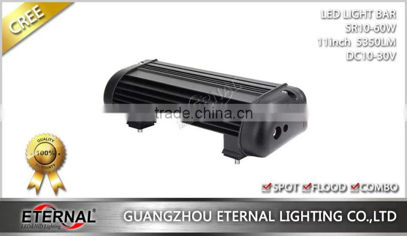 60W 11" single row high power truck trailer heavy duty machinery equipments outdoor powersports led light bar