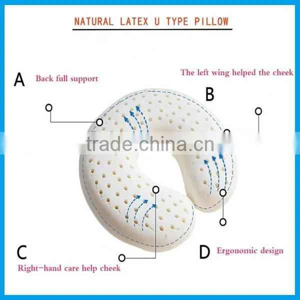 High quality natural latex foam whole rubber pillow