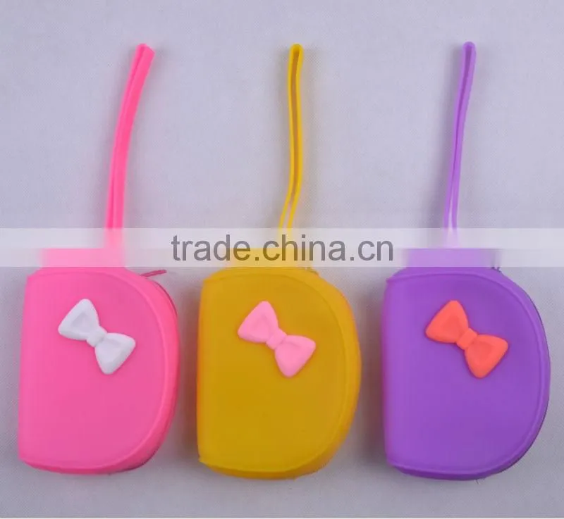 heart shape silicone wallet