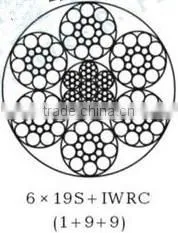 6x19S ungalvanized steel wire rope for ordinary use