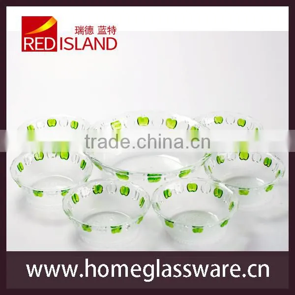 clear glass soup bowl, salad bowl, glass dinner set