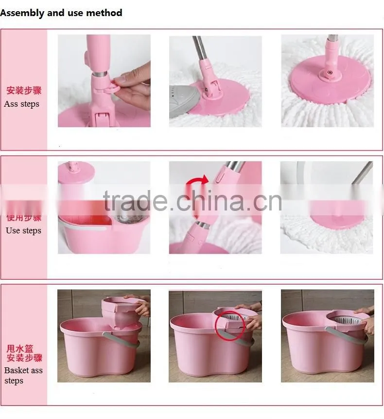 Vivinature easy mop and spin mop with separate bucket functional