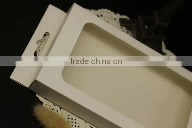 Rectangular white cardboard box for cell phone case, customized paper packaging box, paperboard box