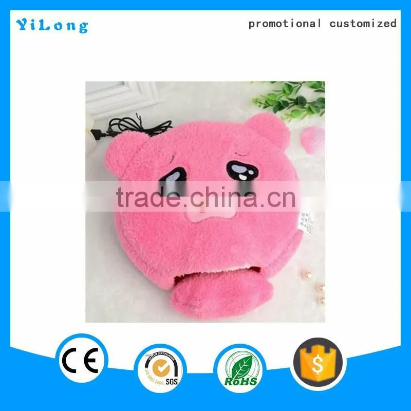 2016 Customize wholesale plush anime electric warms winter cute animal hand and foot plush Warmer Electric usb hand warmer