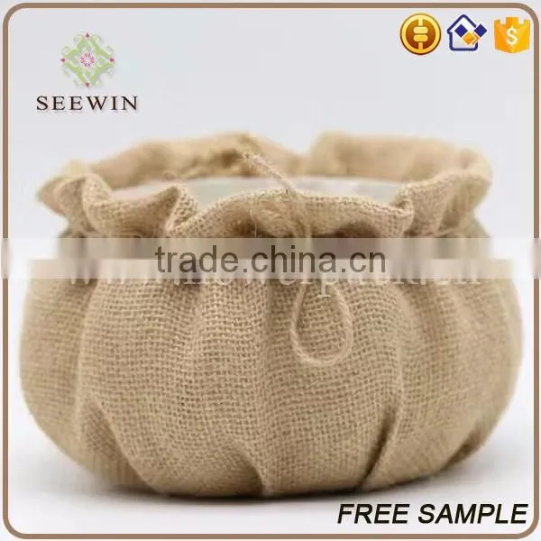 nature jute burlap fabric garden pot cover /flower box