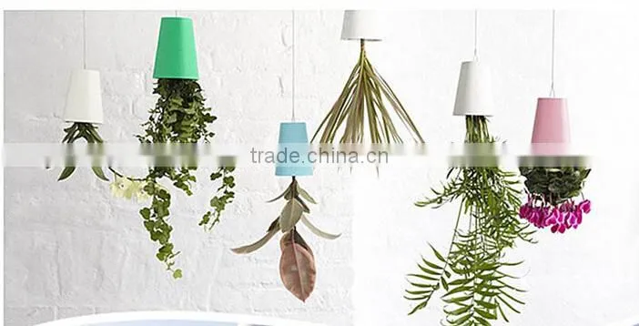 Creative Hanging Decorative Plant Pots Indoor,Colored Plastic Plant Pots