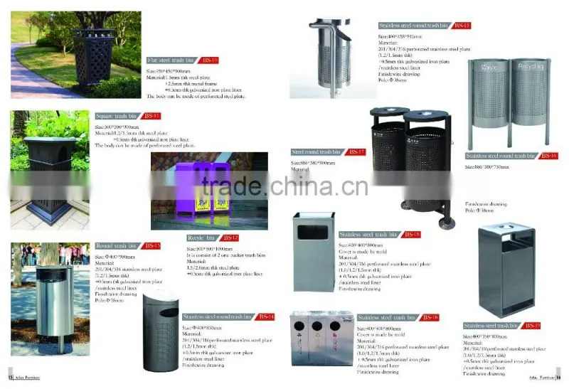 Arlau Outdoor Waste Rubbish Bin,Rubbish Trash Can,Unique Garbage Bin