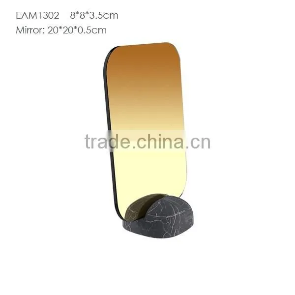 Wedding gifts desktop mirror / Homeware knock down concrete mirror