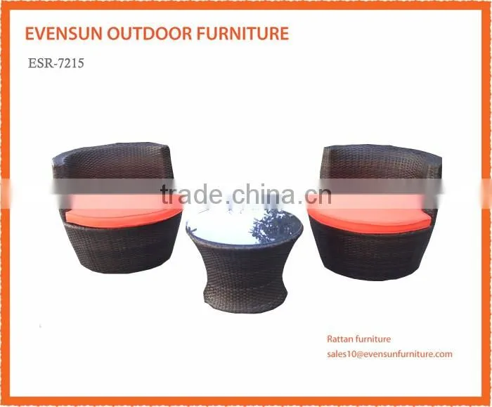 Outsunny 3-Piece Outdoor Stacking Rattan Wicker Patio Chair Set
