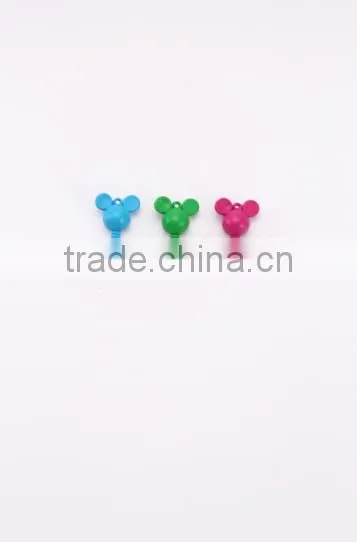 New Design Fancy Heart Key with Mickey Mouse Top 6 Color Crayon, 6 pk Mickey Key Wax Crayon, Novelty Mickey Shaped Crayon Set