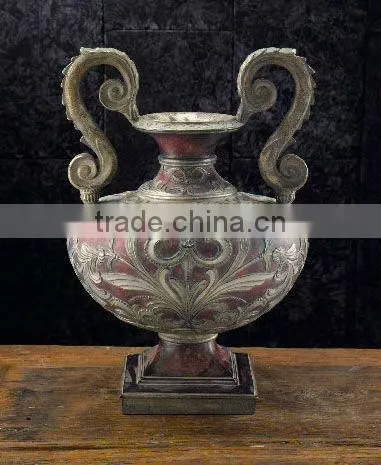 Classic delicate flower vase with handles