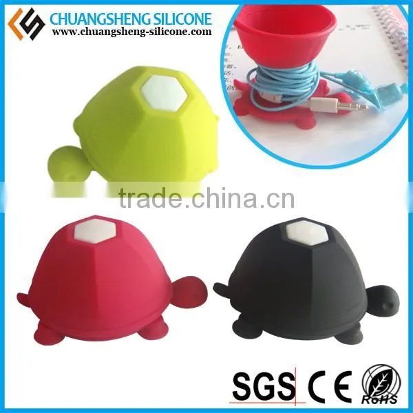 Quite fashion mobile phone cable holder, silicone clip,table cable keeper