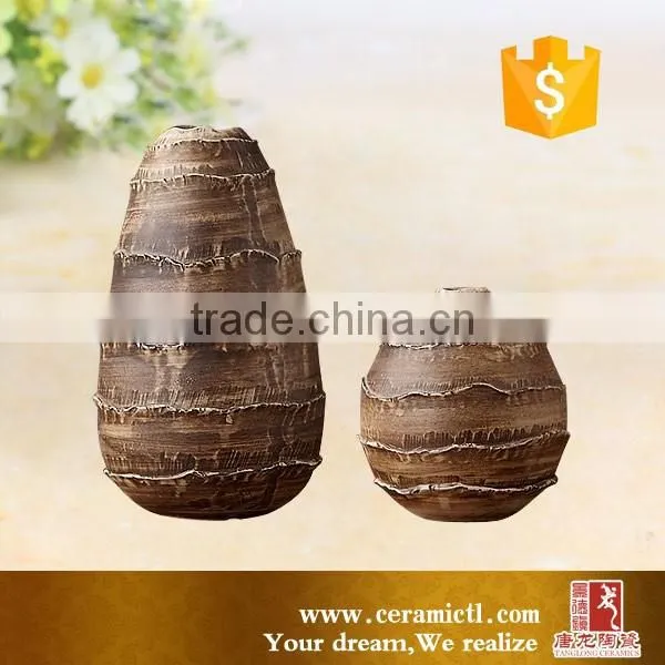 Modern decorative blue glass vase ceramic flower vase