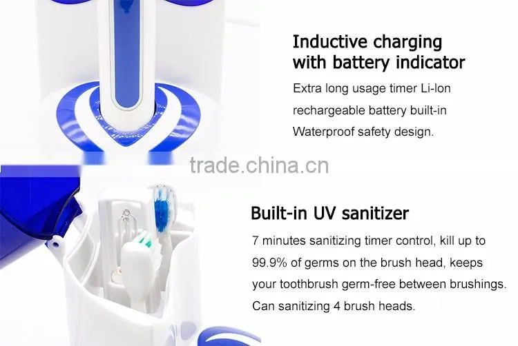 High Quality Rechargeable Sonic Electric Toothbrush With UV Sanitizer